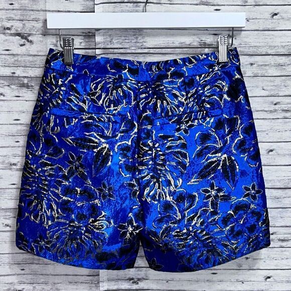 Lilly Pulitzer Callahan High Rise Shorts Twilight Floral Brocade - Picture 4 of 10